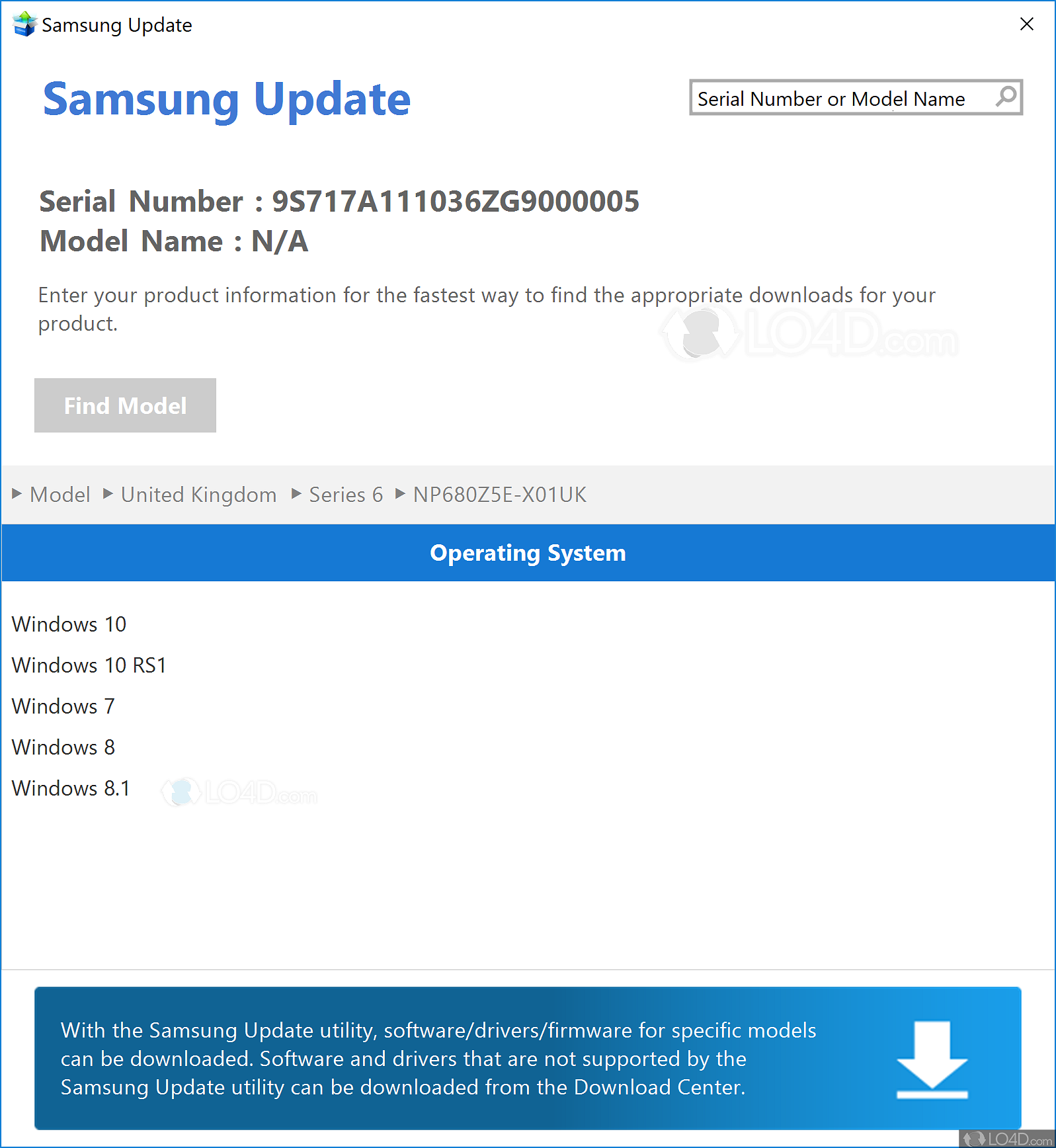 download samsung update software